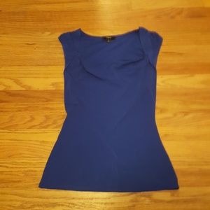 blue Scoop neck top